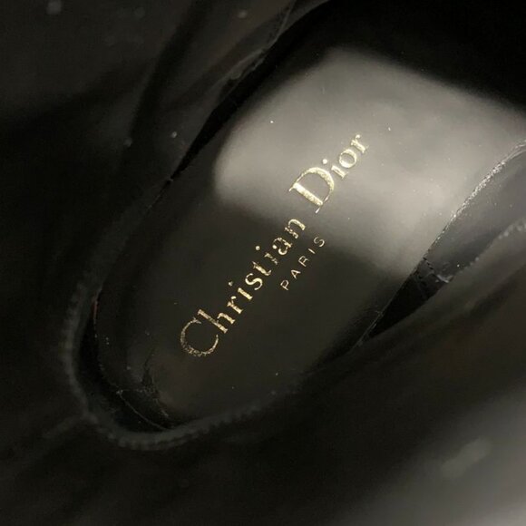Dior Christian Empreinte Boots Shoes Leather Black Gold Logo Belt main image 7
